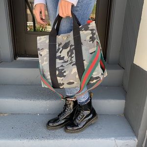 🆕 Camo Canvas Crossbody Tote